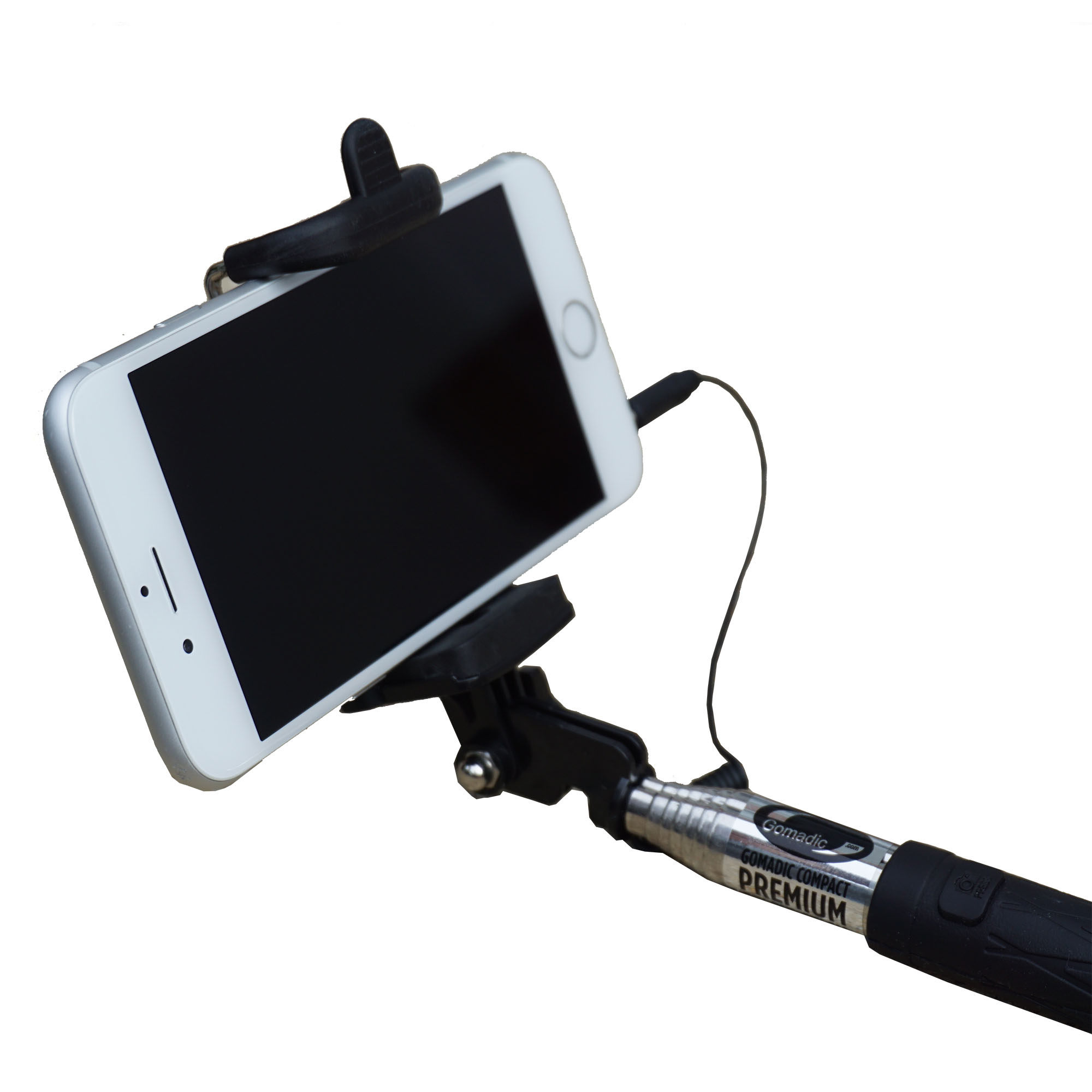 Compact Premium Extended Monopod Smartphone Selfie Stick Integrated Shutter Button - Works with iPhone, Android and Windows Devices